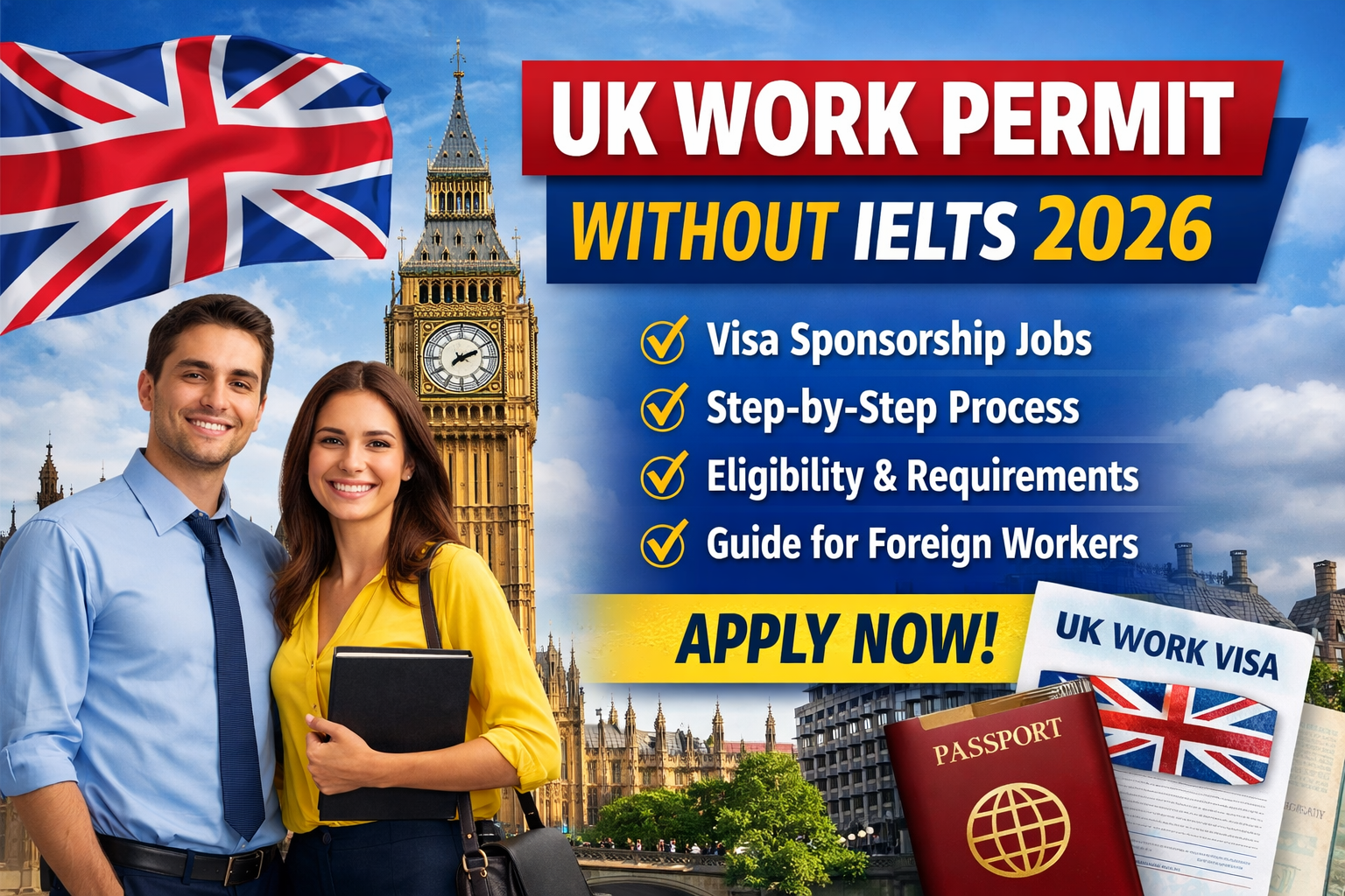UK Work Permit Without IELTS 2026