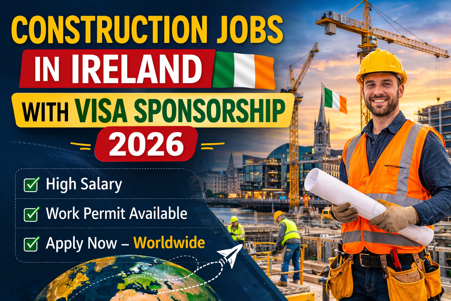Construction Jobs in Ireland with Visa Sponsorship 2026